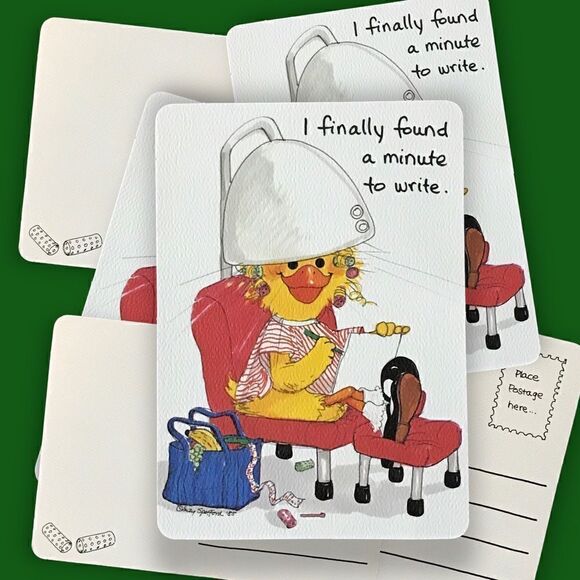 Suzy Spafford ‘85 Witzy Postcard Suzy Ducken Beauty Shop Salon (8 Cards) - Picture 1 of 11